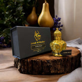 Ultra Male Perfume Oil 12ml in elegant bottle with packaging on wooden surface, perfect for confident men.